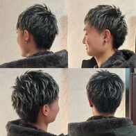 毛先のハイトーンカラーを活かしたmen's hair