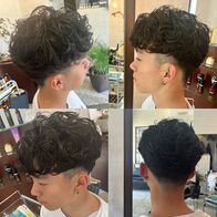 スペインパーマ&フェードカットのmen's style