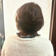 ひし形レイヤーの大人のふんわりくびれヘア